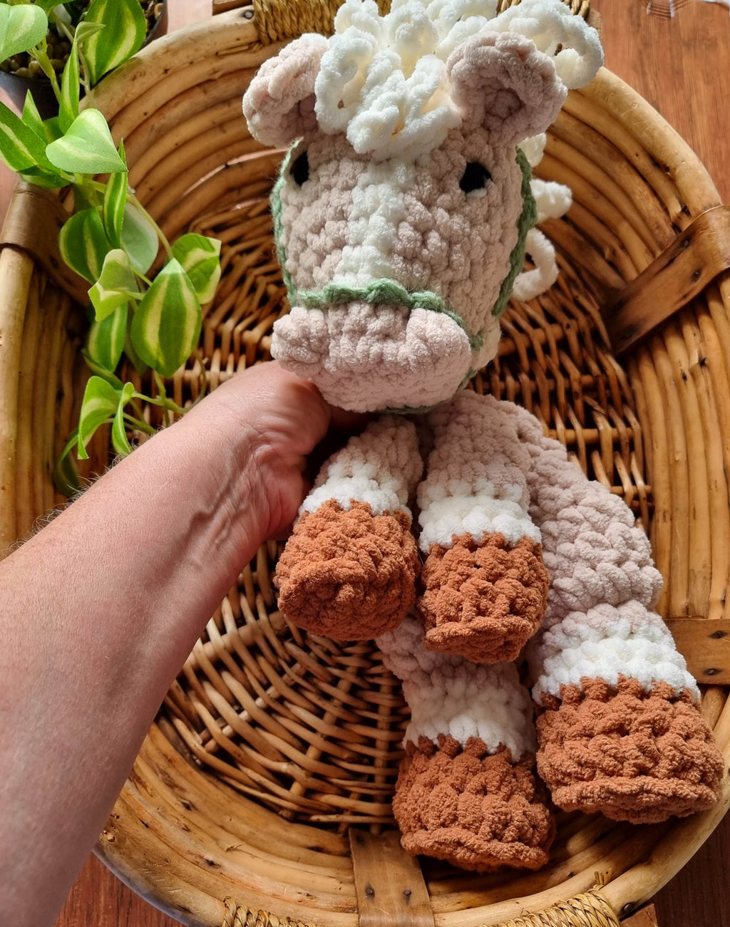 Handmade Crochet Horse Snuggler