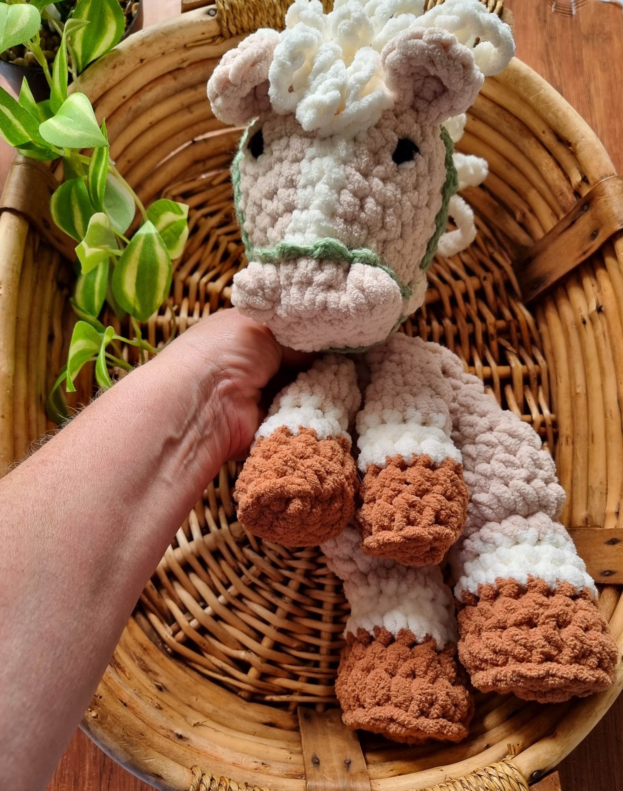 Handmade Crochet Horse Snuggler