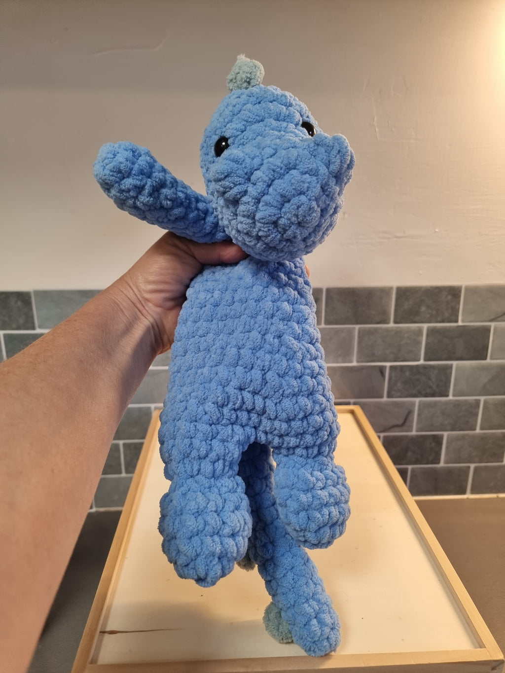 Handmade Crochet Dino Snuggler