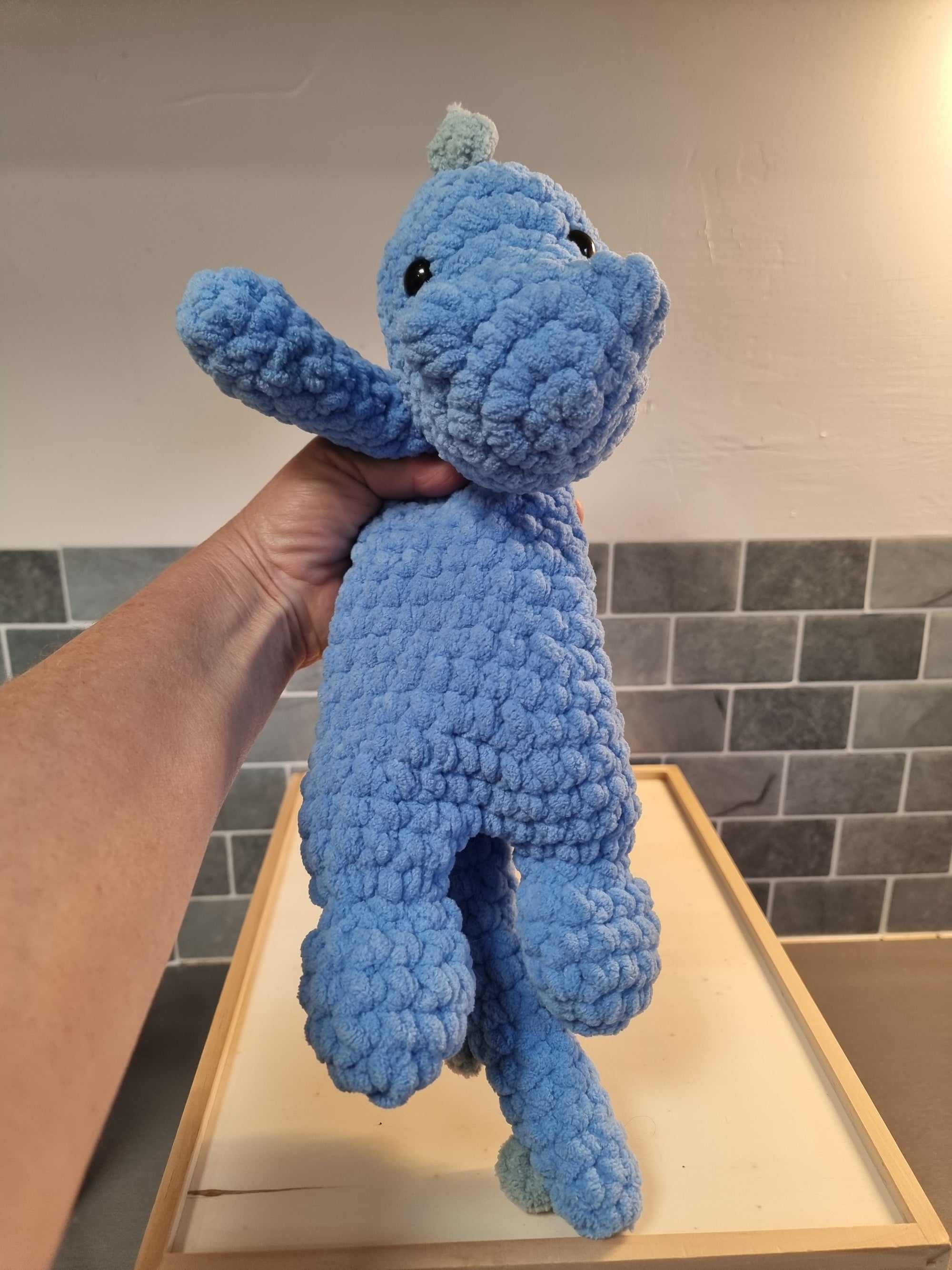 Handmade Crochet Dino Snuggler