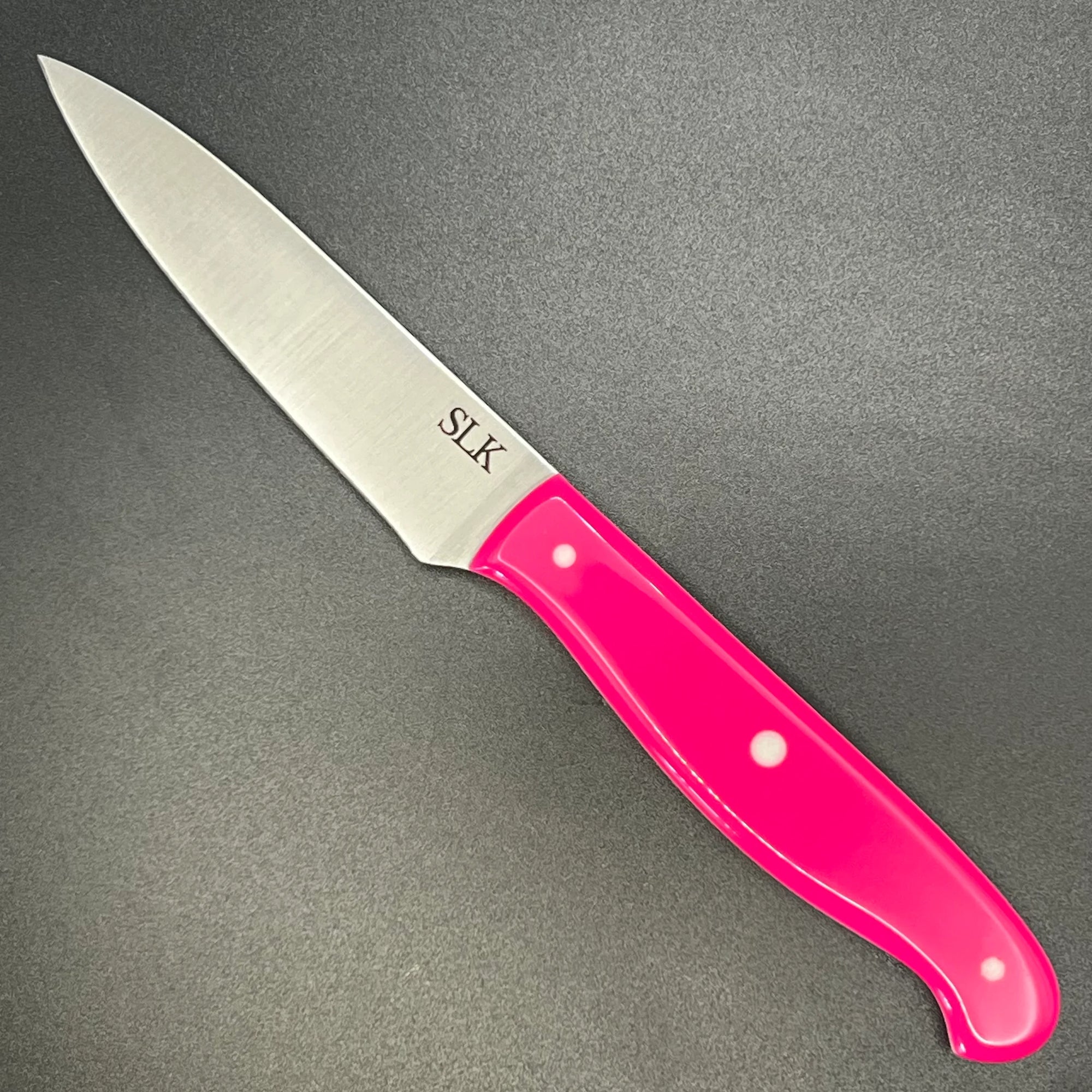 "3.5'' MT Paring Knife - Pink & White "
