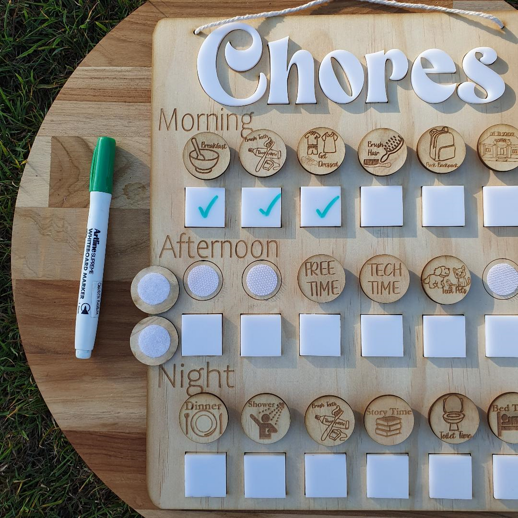Daily Routine Board - we call them Chores!