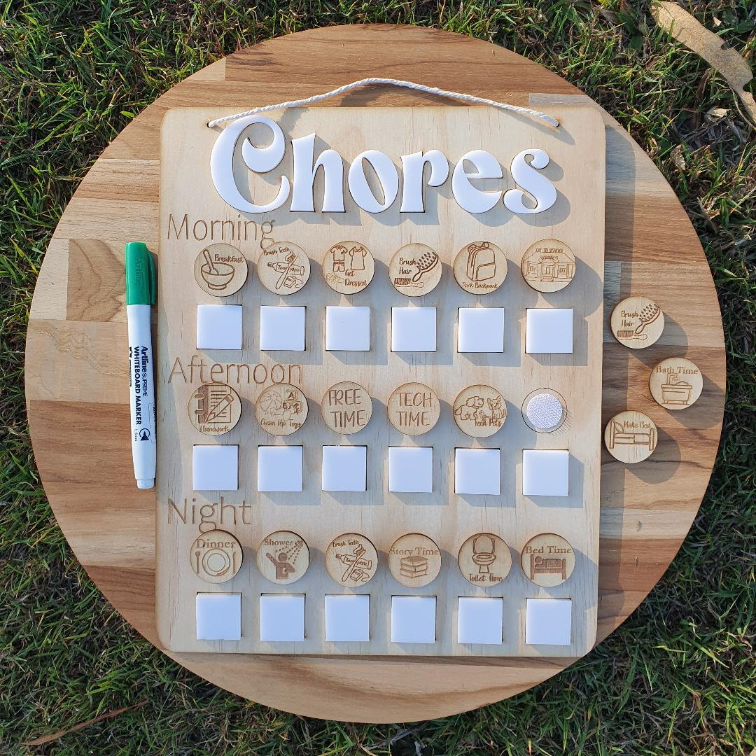 Daily Routine Board - we call them Chores!