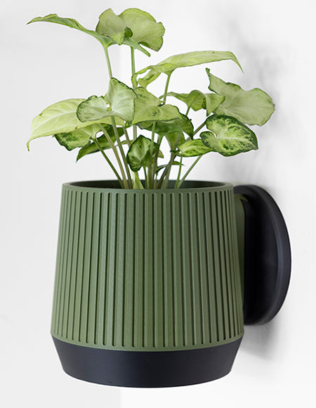 Taper Ribbed Wall Planter