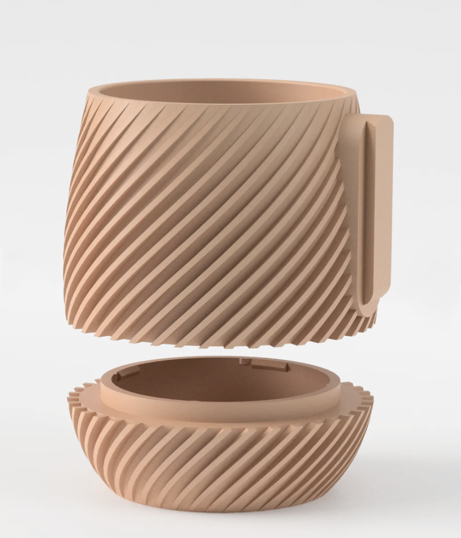 Spiral Ribbed Wall Planter