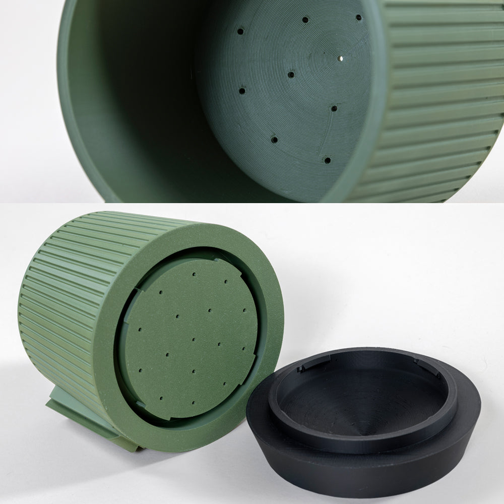 Taper Ribbed Wall Planter