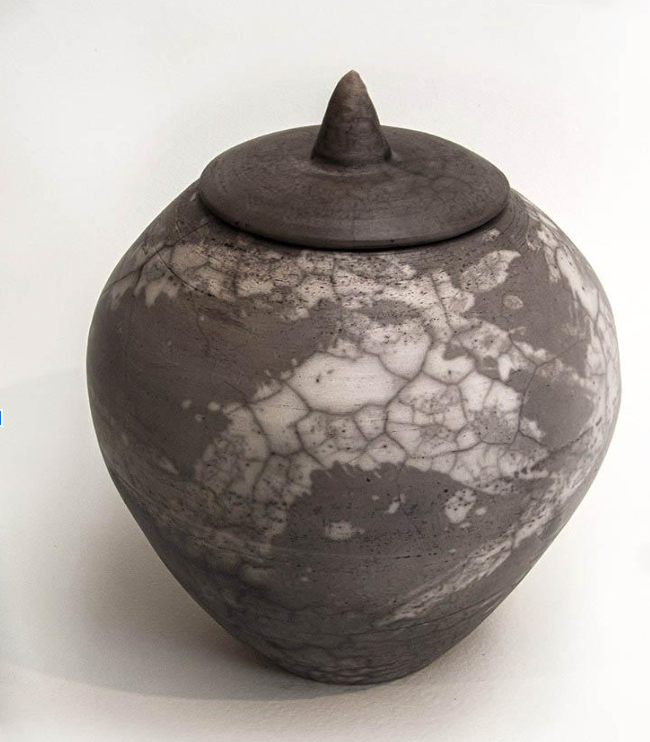 Lidded Jar Raku & Sagger