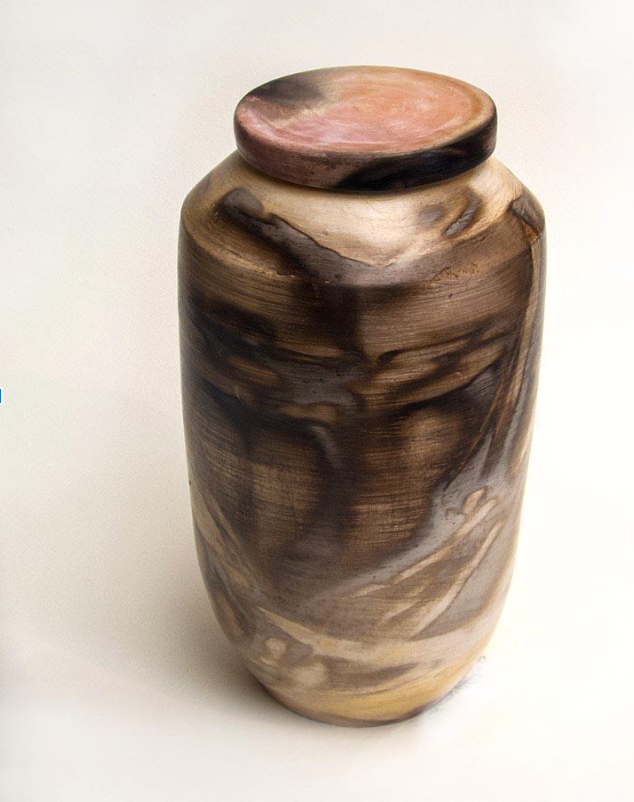 Lidded Jar Raku & Sagger