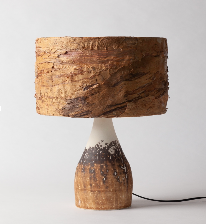Maleleuca Bark Shade Table Lamp