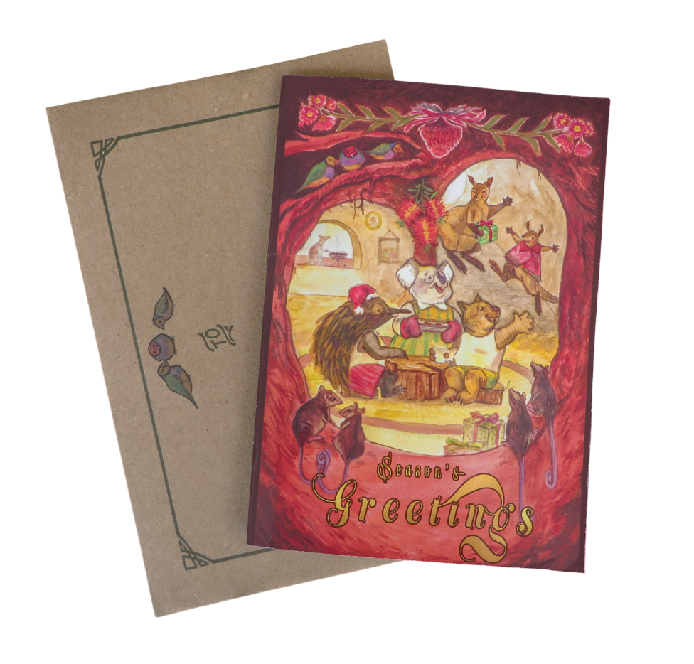 Australian Animals Festive Greeting Card