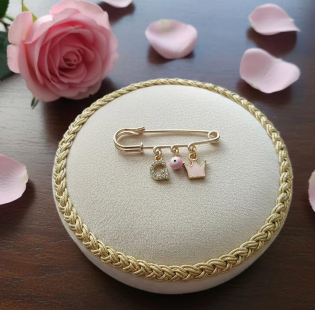 Customisable Protection Pin, Baptism, Christening, Newborn