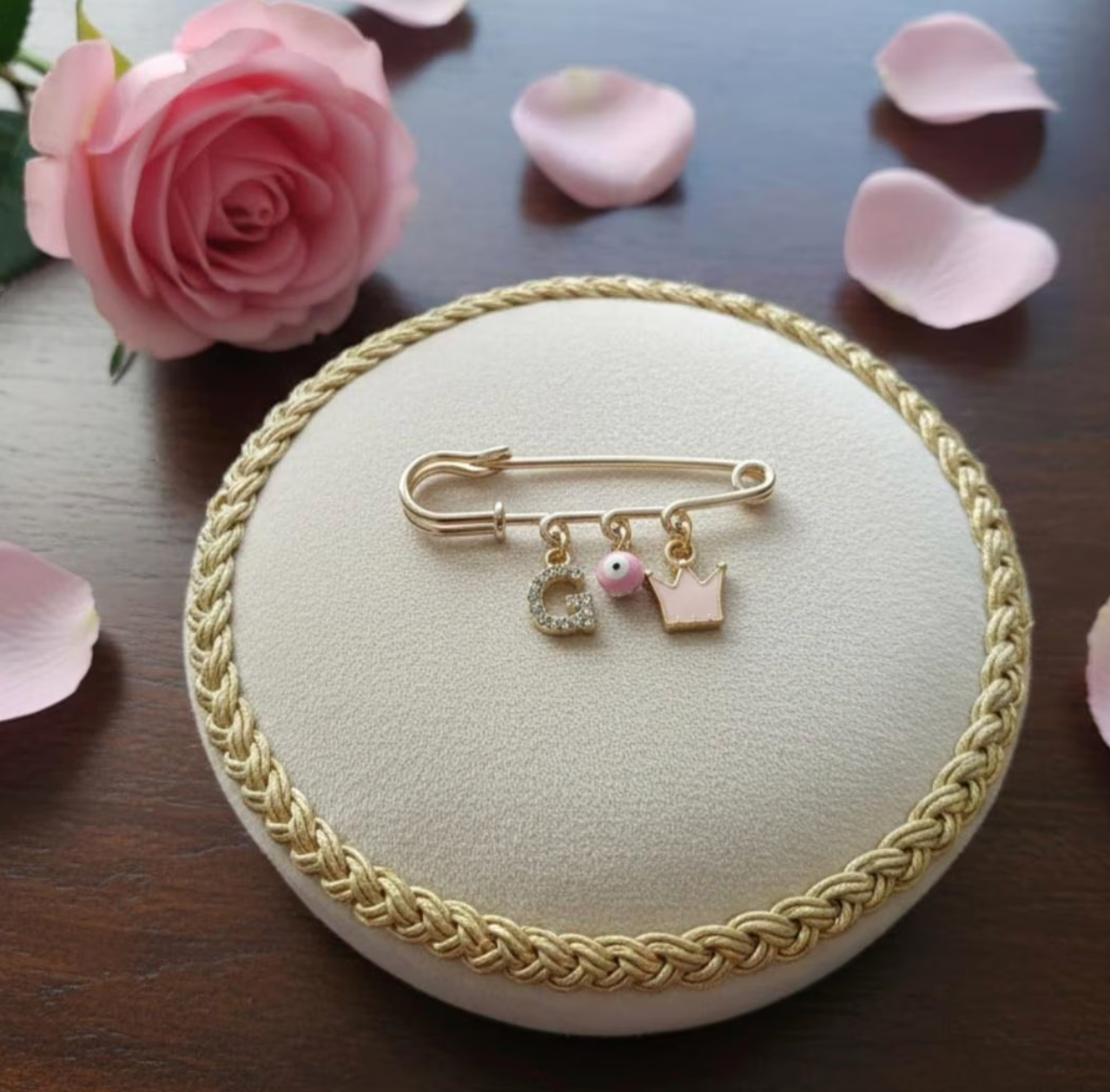 Customisable Protection Pin, Baptism, Christening, Newborn