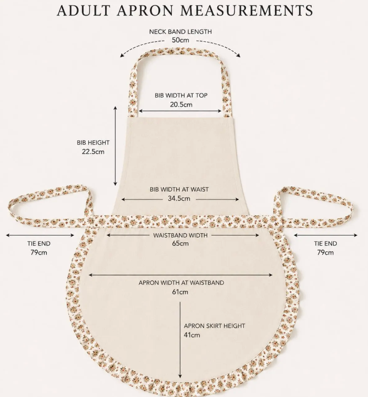 Petite Meadow ladies apron - personalisation option available