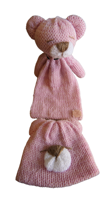 Cuddle Bear Lovey & Beanie set