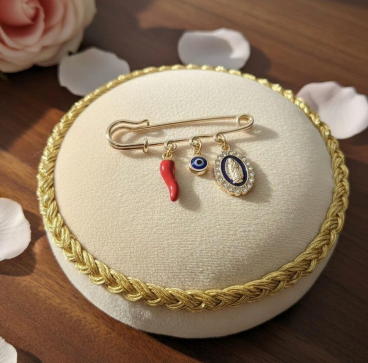 Protection Pin, Baptism, Christening, Newborn