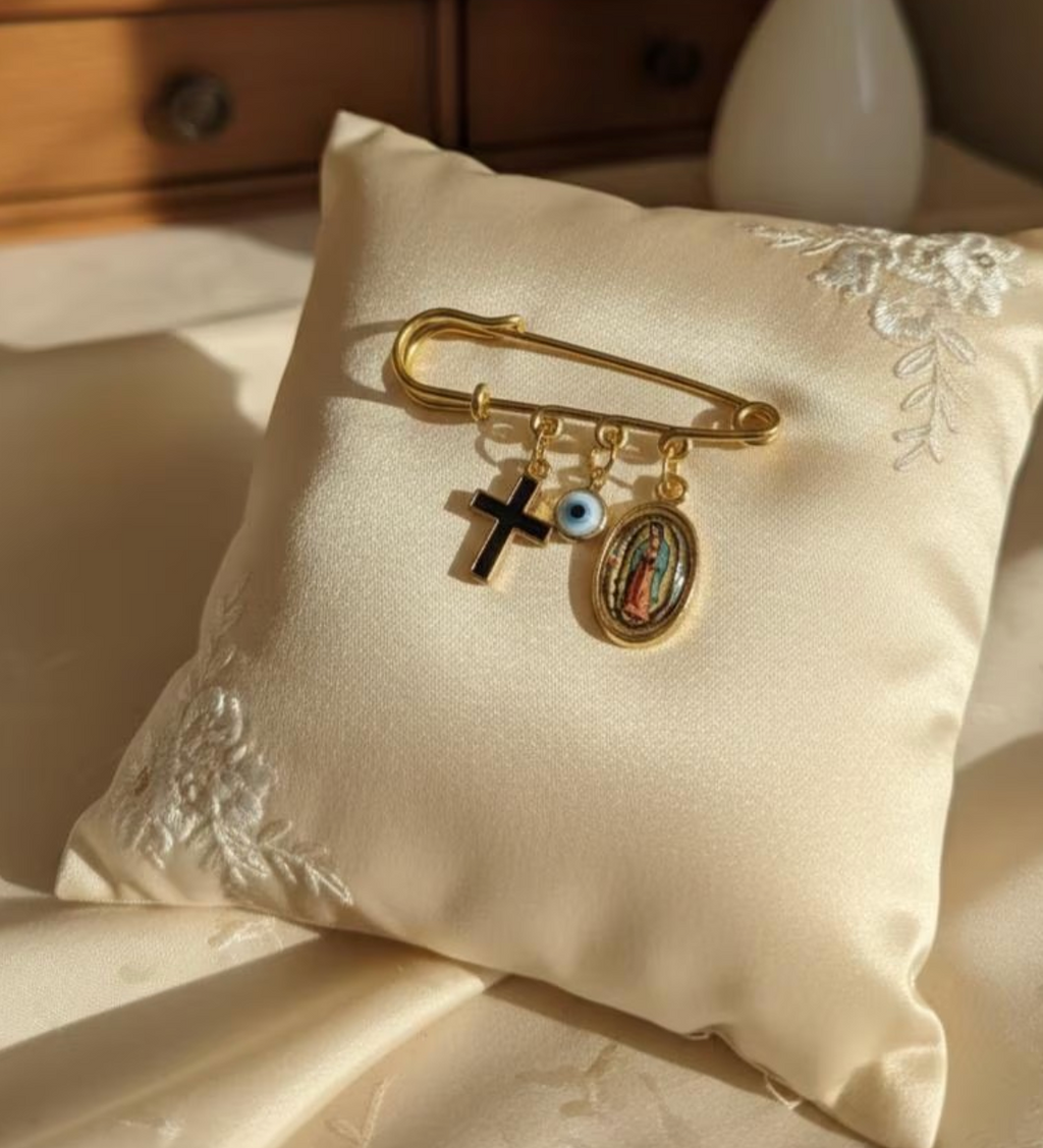 Protection Pin, Baptism, Christening, Newborn