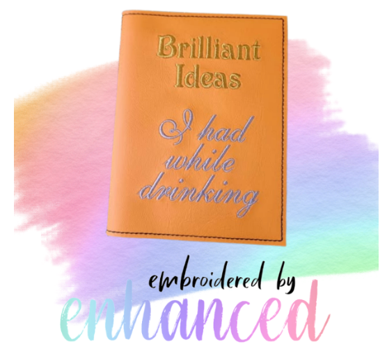 "Ideas while drinking A6 Reusable  Notebook Cover"