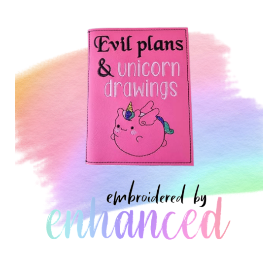 "Evil Plans A6 Reusable  Notebook Cover"