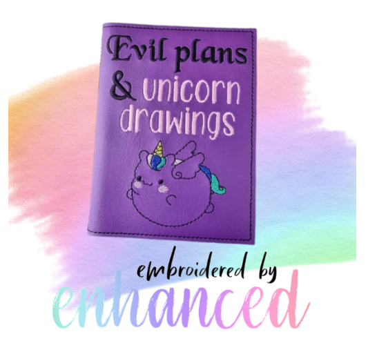 "Evil Plans A6 Reusable  Notebook Cover"