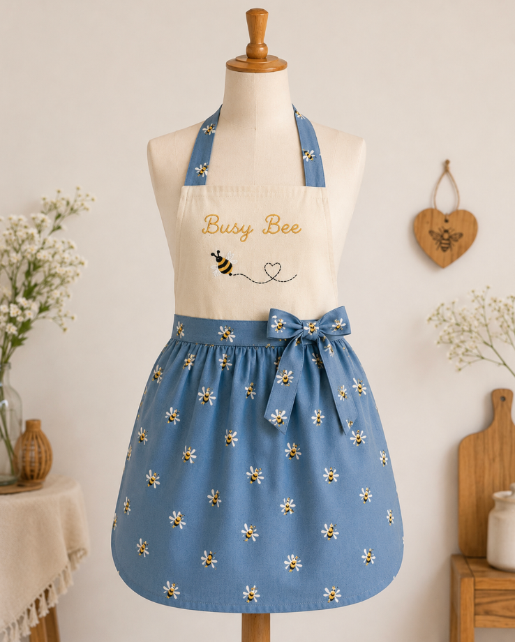 Busy Bee girls' apron - personalisation option available