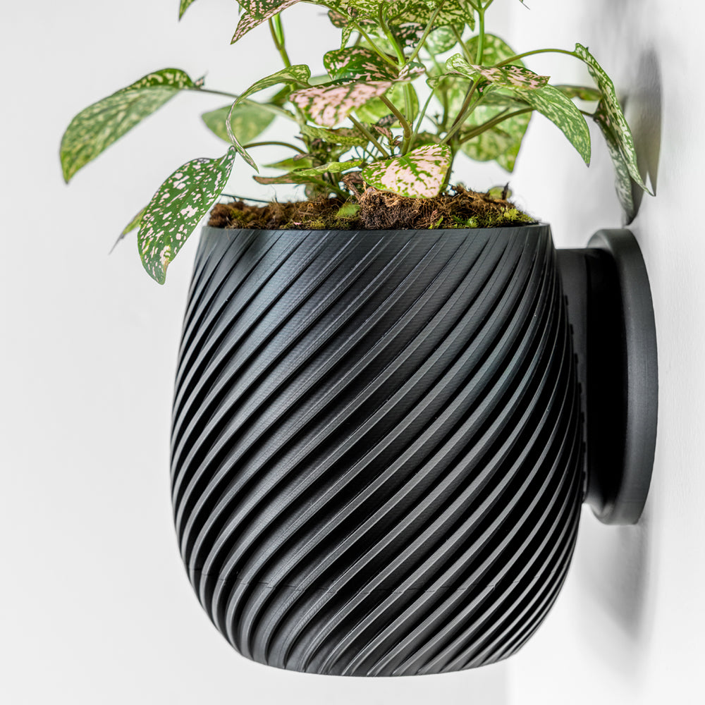Spiral Ribbed Wall Planter