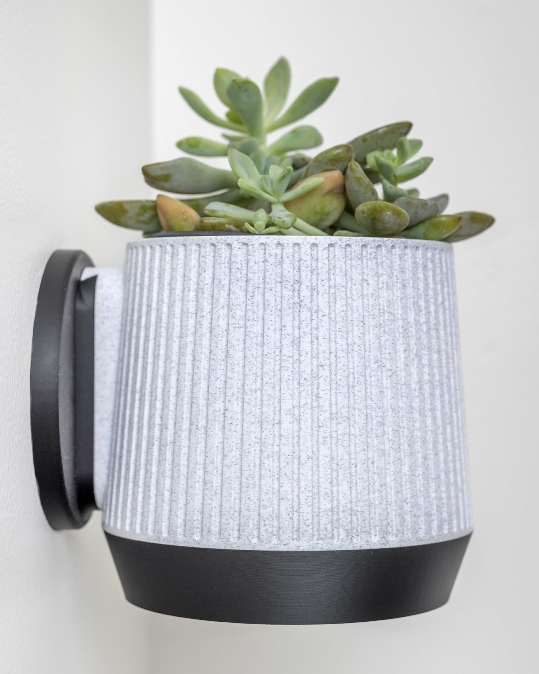 Taper Ribbed Wall Planter