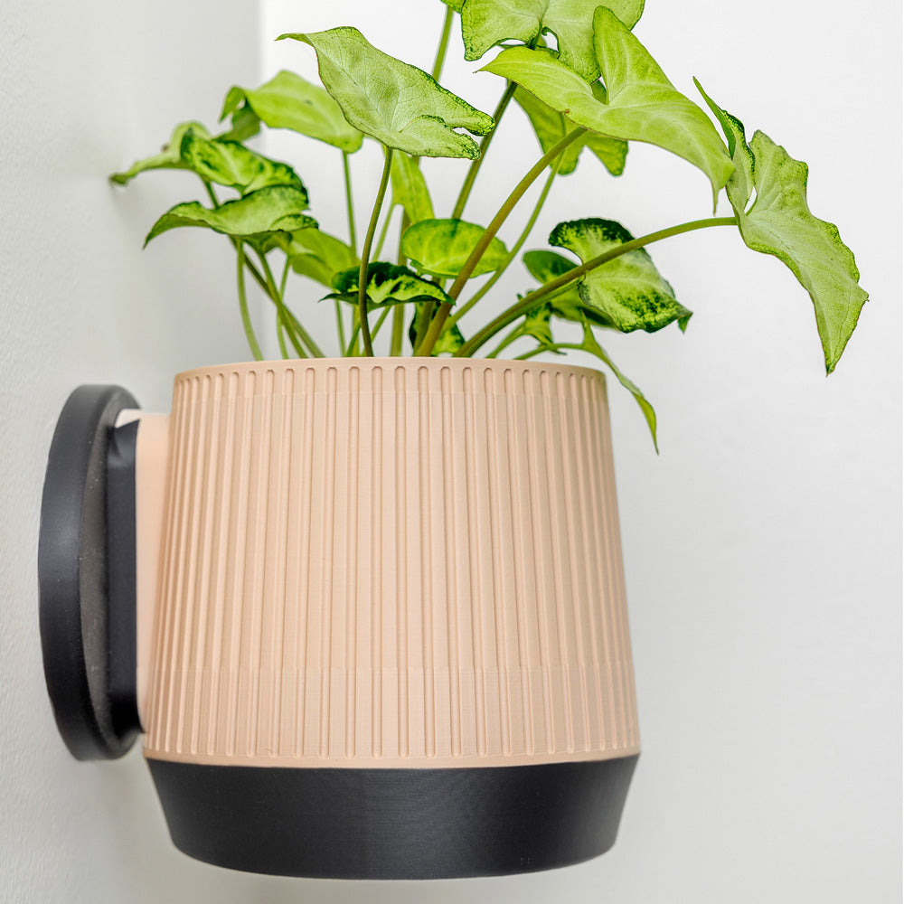 Taper Ribbed Wall Planter